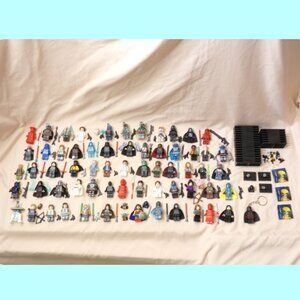 65pcs Large Lego & custom Minifigure Lot-Star Wars Harry Potter Marvel-Used Mint